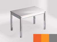 Logo Table mensa ext 100x60 - plateau naranja cool - pieds argent - ceinture en bois laque orange cool 2320_naranja-cool_argent_bl-or