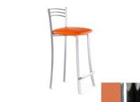 Logo Tabouret kalmie 63 - assise en vinyltech marron brique - pieds chrome 2655_vt-marron-brique_chrome