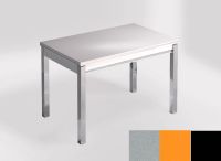 Logo Table mensa ext 100x60 - plateau khenso - pieds noir - ceinture en bois laque orange cool 2320_khenso_noir_bl-orange-cool