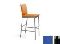 Logo Tabouret violette - 63 - assise en vinyltech bleu de france - pieds chrome 2733_vt-bleu-de-france_chrome