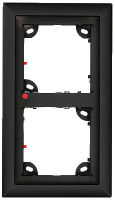 Logo Cadre platine 2 modules pour t24/t25 noir moframe2extbl