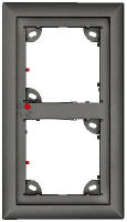Logo Cadre platine 2 modules pour t24/t25 anthracite moframe2extdg