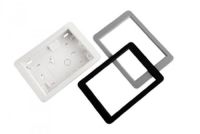 Logo Kit encastrement elegant keypad boitier + finition contour blanc + accessoire rakelflush0a