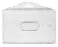 Logo Porte badge horizontal double face pour 2 badges sachet de 100pcs pbr/79-h