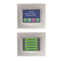 Logo Module d'extension 12vdc clavier a code tournant - bouton poussoir tactile. v-ext-lcd