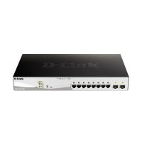 Logo Switch 8ports giga poe/peo+ 130w  + 2 ports sfp dgs-1210-10mp