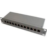 Logo Panneau de brassage 10' 12 ports rj45 stp 1u beige 5111