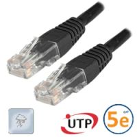 Logo Cordon rj45 cat 5e u/utp primacy 3m noir outdoor c5uw00300