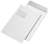 Logo Mailmedia versandtasche c4 haftklebend, mit fenster, braun 8711208