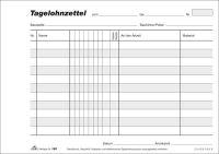Logo Rnk verlag vordruck 'tagelohnzettel', block, sd, din a5 quer 6530034