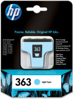 Logo Encre cyan clair hp n�363 pour photosmart 3210/8250 a08727