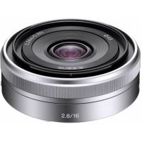 Logo Sony, produit r�f�rence : sel 16 f 28 ae