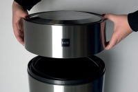 Logo Helit poubelle � capteur 'the sensor', 30 litres, acier 5170430
