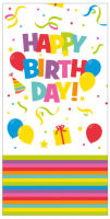 Logo Susy card couvre table 'happy birthday', 1,20 x 1,80 mm 40012018
