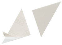 Logo Fin du srie: durable pochette triangulaire autocollante 18110