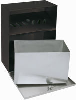 Logo Wedo cendrier mural avec toit de protection, en inox 62005103