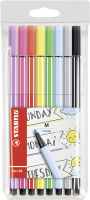 Logo Stabilo feutre pen 68 my stabilo journal, tui pet de 8 55500174