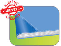 Logo Elba protge-cahier 24x32cm strong line opaque 15/100 + renforcs (30/100). coloris rouge 404695