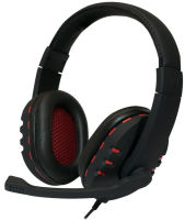 Logo Logilink casque audio usb, avec microphone, noir-rouge 11114935
