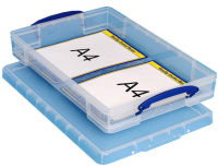 Logo Rlu bo�te de rangement 10 litres + couvercle - dimensions : l52 x h8,5 x p34 cm coloris transparent 315568