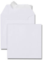 Logo Fin de srie: enveloppes 150 x 150 mm, blanc, sans fentre 18269