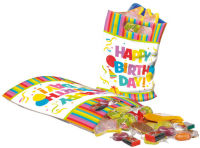 Logo Susy card sachets d'animations 'happy birthday', plastique 40012353