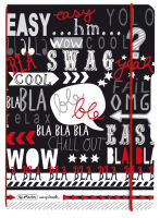 Logo Herlitz carnet de notes my.book flex black & wow 'slogan',a5 50010059
