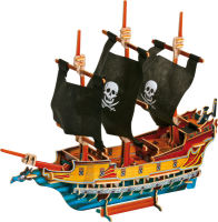 Logo Puzzle 3d bateau de pirate 1404