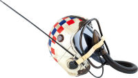 Logo Heaume de pilote blanc style vintage 7444