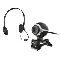 Logo Pack webcam + casque micro - exis chatpack - noir 17028