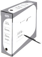 Logo Elba bote  archives soho, largeur: 100 mm, gris/blanc, 61064944