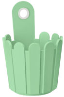 Logo Emsa bac à fleurs forme tonnelet landhaus, rond, vieux rose 6461493