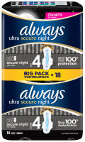 Logo Always ultra serviette secure night avec ailettes 6430533