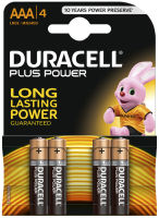 Logo Duracell piles alcaline 'plus power', micro aaa, 12+4 3040368