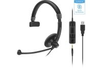 Logo Sennheiser sc 45 usb ms microcasque usb/jack 3.5mm, monaural 450235