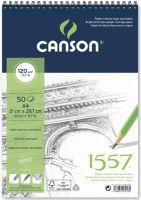 Logo Canson bloc papier � dessin 1557, a5, 120 g/m2, 50 feuilles 5297818