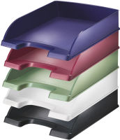 Logo Leitz corbeille � courrier style, a4, polystyr�ne, rouge 80525428