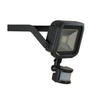 Logo Projecteur exterieur ip65 8w noir avec decteur presence,blanc froid m38377