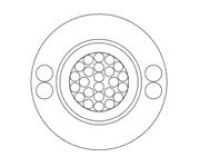 Logo Cable optique 288 fibres unimodales g652d pour 1km application conduite gaine ext pehd noir 817afkdngs