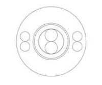 Logo Cable optique 24 fibres unimodales g652d pour 1km application conduite gaine ext pehd noir 817a24dngs