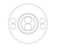 Logo Cable optique 24 fibres unimodales g657a2b2 / 1km application conduite gaine ext pehd noir 817a24lngp