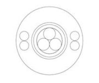 Logo Cable optique 36 fibres unimodales g652d pour 1km application conduite gaine ext pehd noir 817a36dngs