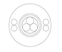 Logo Cable optique 36 fibres unimodales g657a2b2 / 1km application conduite gaine ext pehd noir 817a36lngp