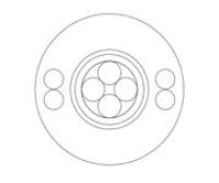 Logo Cable optique 48 fibres unimodales g657a2b2 / 1km application conduite gaine ext pehd noir 817a48lngp