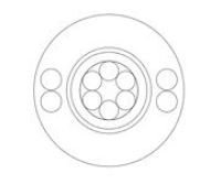 Logo Cable optique 72 fibres unimodales g652d pour 1km application conduite gaine ext pehd noir 817a72dngs