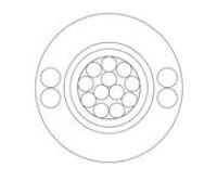 Logo Cable optique 144 fibres unimodales g657a2b2 / 1km application conduite gaine ext pehd noir 817aaslngp
