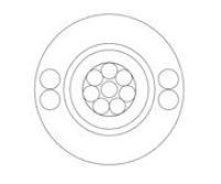 Logo Cable optique 96 fibres unimodales g657a2b2 / 1km application conduite gaine ext pehd noir 817a96lngp