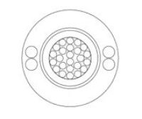 Logo Cable optique 288 fibres unimodales g657a2b2 / 1km application conduite gaine ext pehd noir 817afklngp