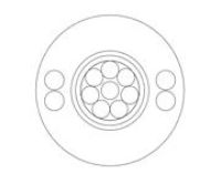 Logo Cable optique 48 fibres m6 g657a2  pour 1km ugaine-g657a2 diam 8mm 817648lngp