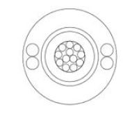 Logo Cable optique 72 fibres m6 g657a2  pour 1km ugaine-g657a2 diam 11,5mm 817672lngp